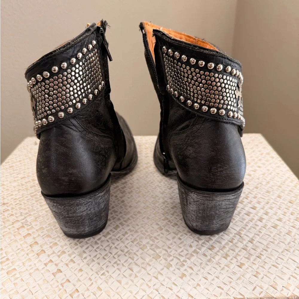 Black Studded Ankle Boots - Picture 8 of 8